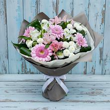 Букет цветов из:  Герберы, Альстромерии и Хризантемы в Шенджий