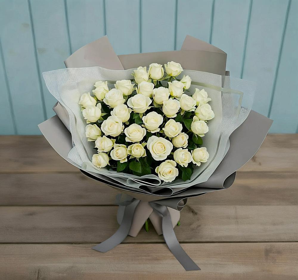 Букет Белоснежная нежность в Шенджий