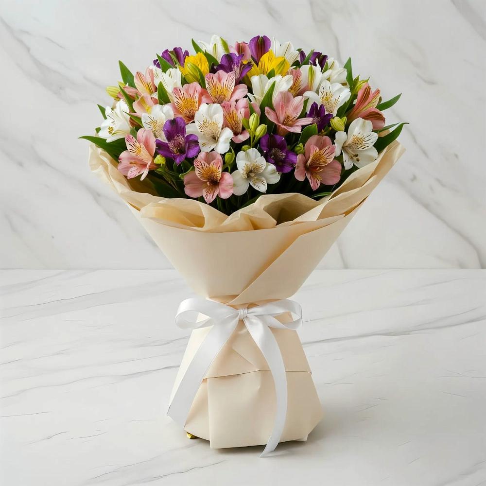 Букет цветов из: Альстромерии в Шенджий