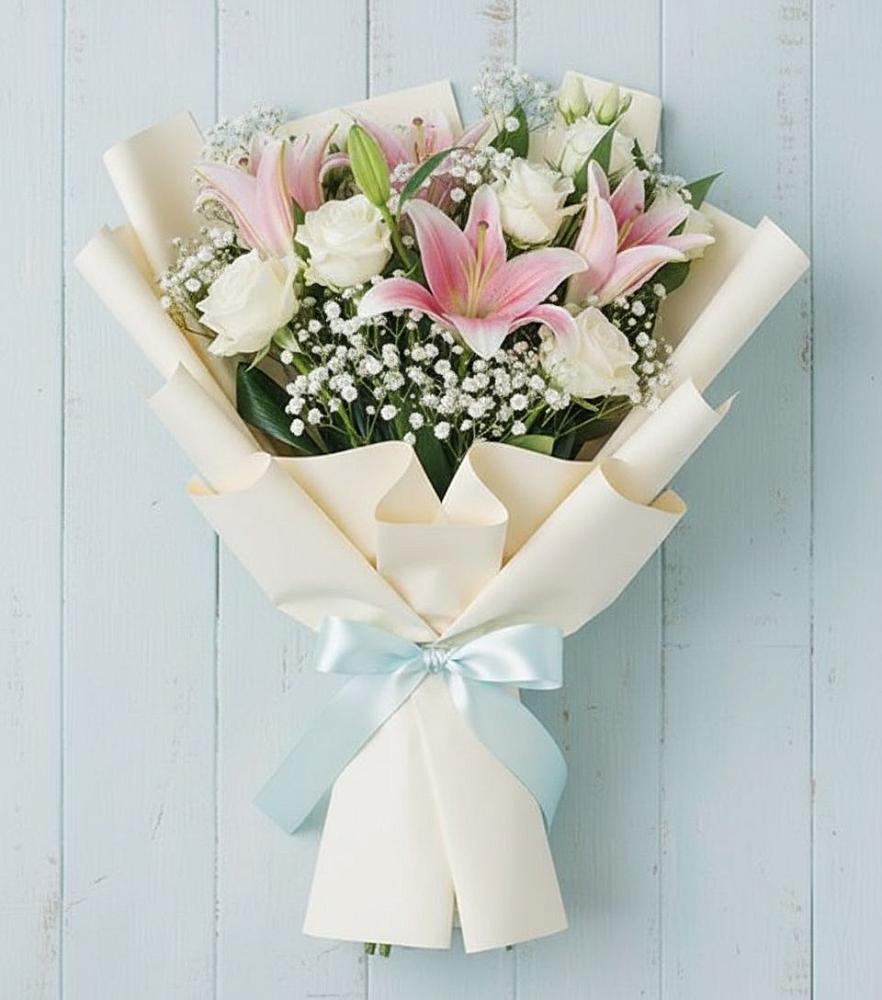 Букет цветов из: Лилии в Шенджий