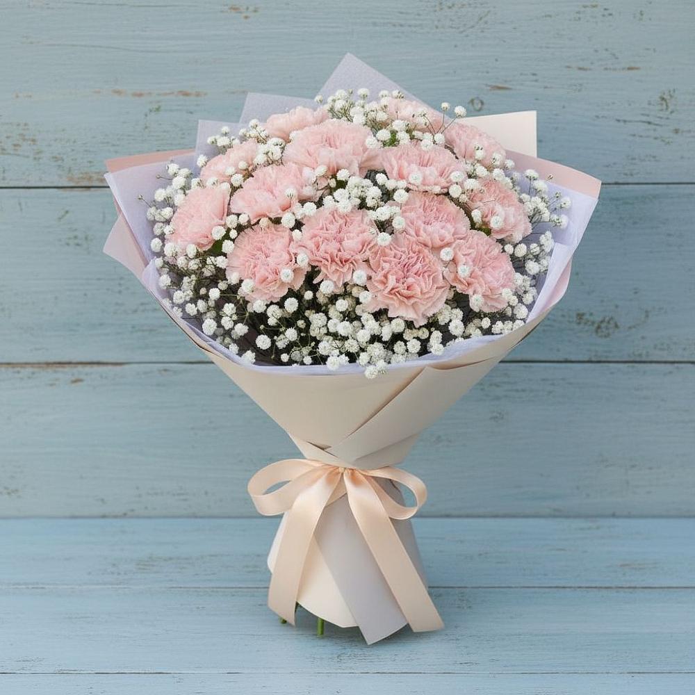 Букет цветов из: Гвоздики в Шенджий