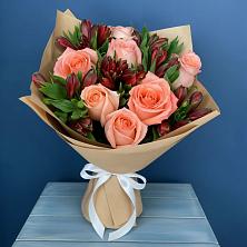 Букет цветов из:  Розы и Альстромерии в Шенджий