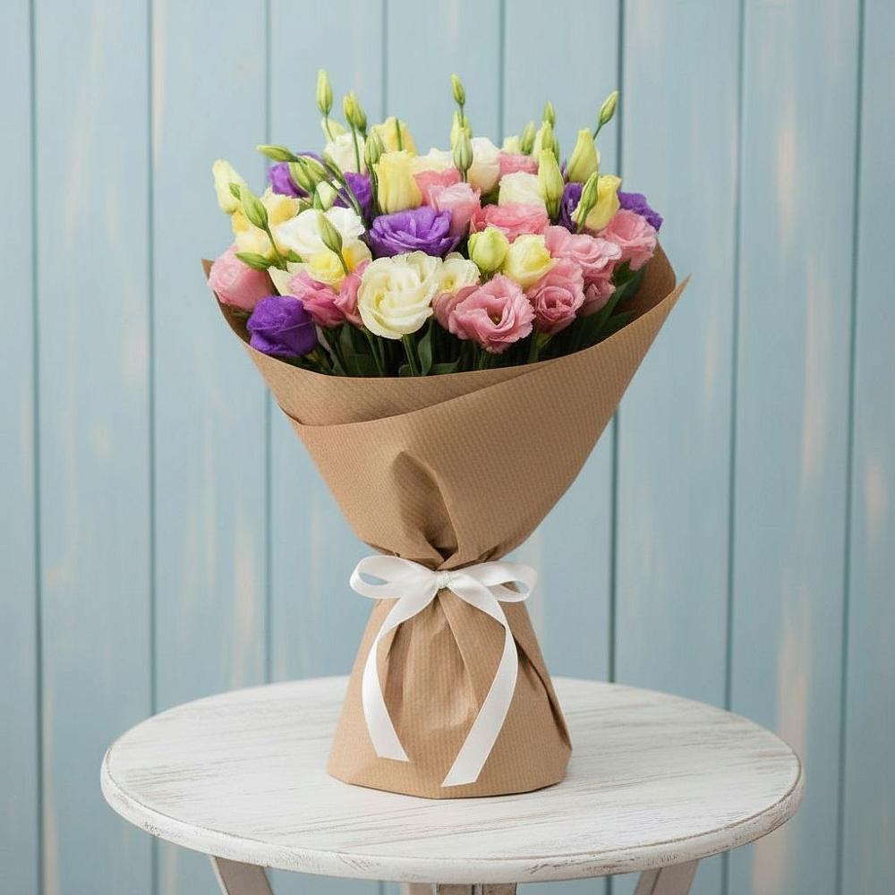 Букет цветов из: Лизиантусы в Шенджий