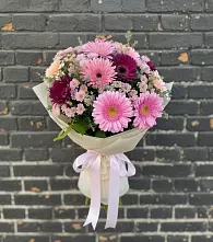 Букет цветов из:  Герберы и Хризантемы #REPLACE_PRED# Шенджий