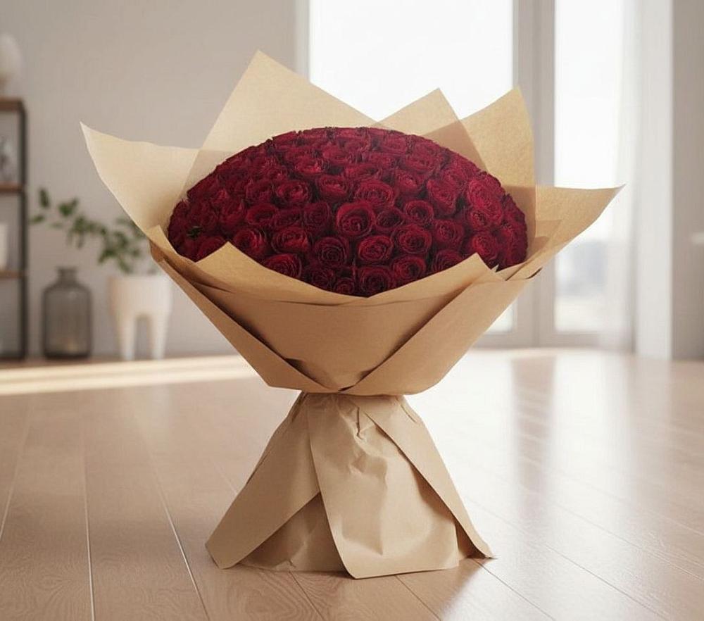Букет 101 Красная роза в Шенджий
