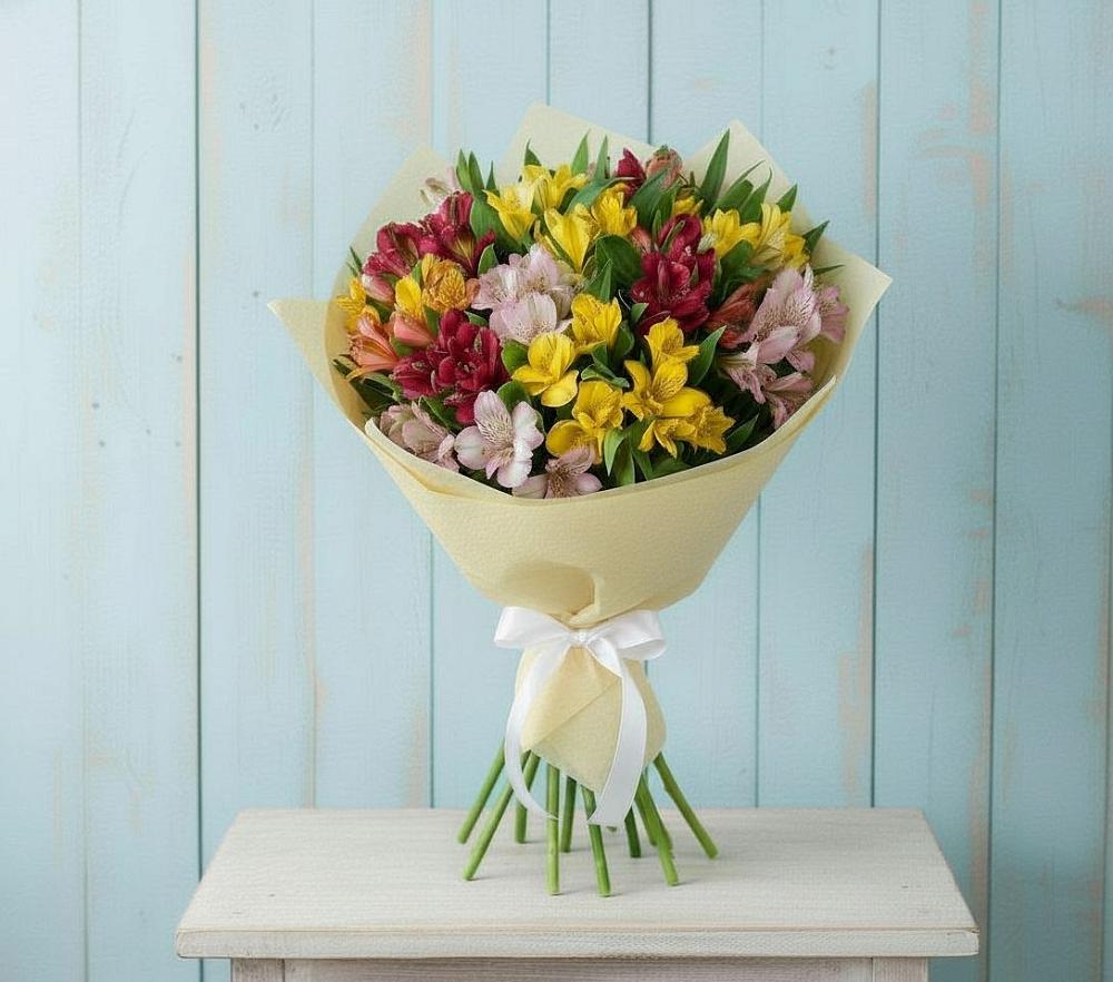 Букет цветов из: Альстромерии в Шенджий