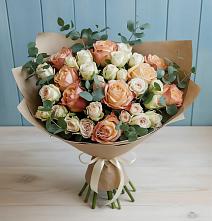 Букет цветов из:  Альстромерии и Розы #REPLACE_PRED# Шенджий